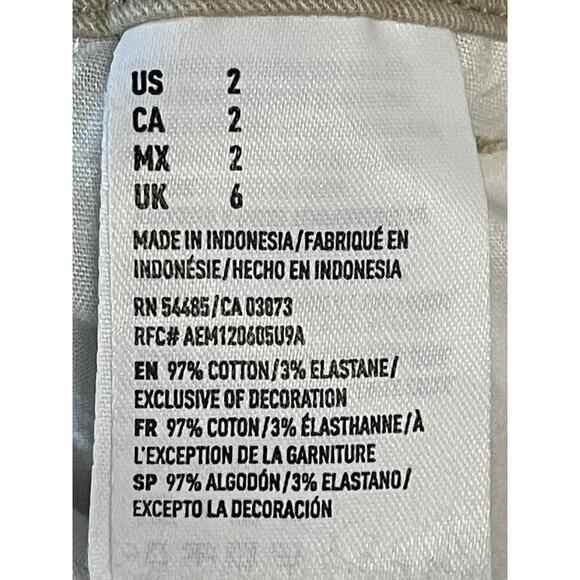 American Eagle Shorts Womens 2 Khaki Bermuda Stretch Chino Casual Pockets Tan - Picture 13 of 15